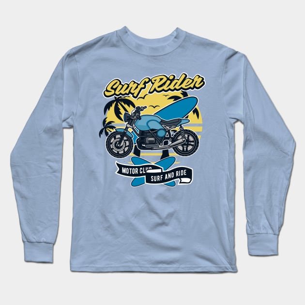 Surf Rider Motor Club Long Sleeve T-Shirt by VintageHeroes